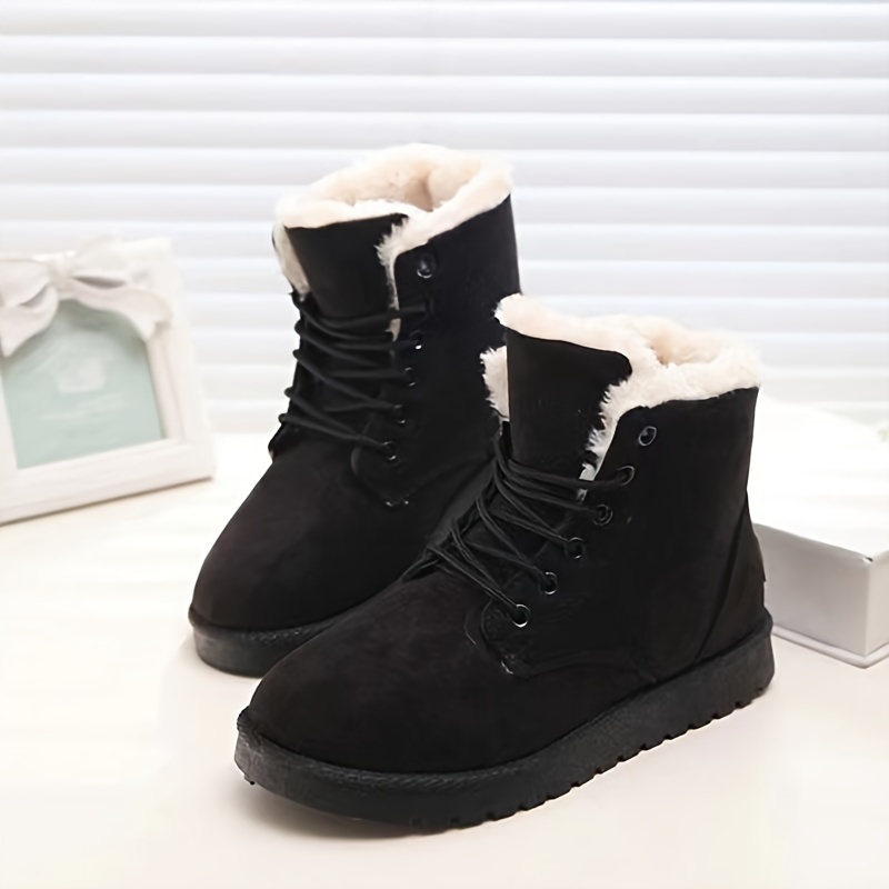 casual lace   fleece boots for girls lightweight non slip boots for indoor   winter details 8